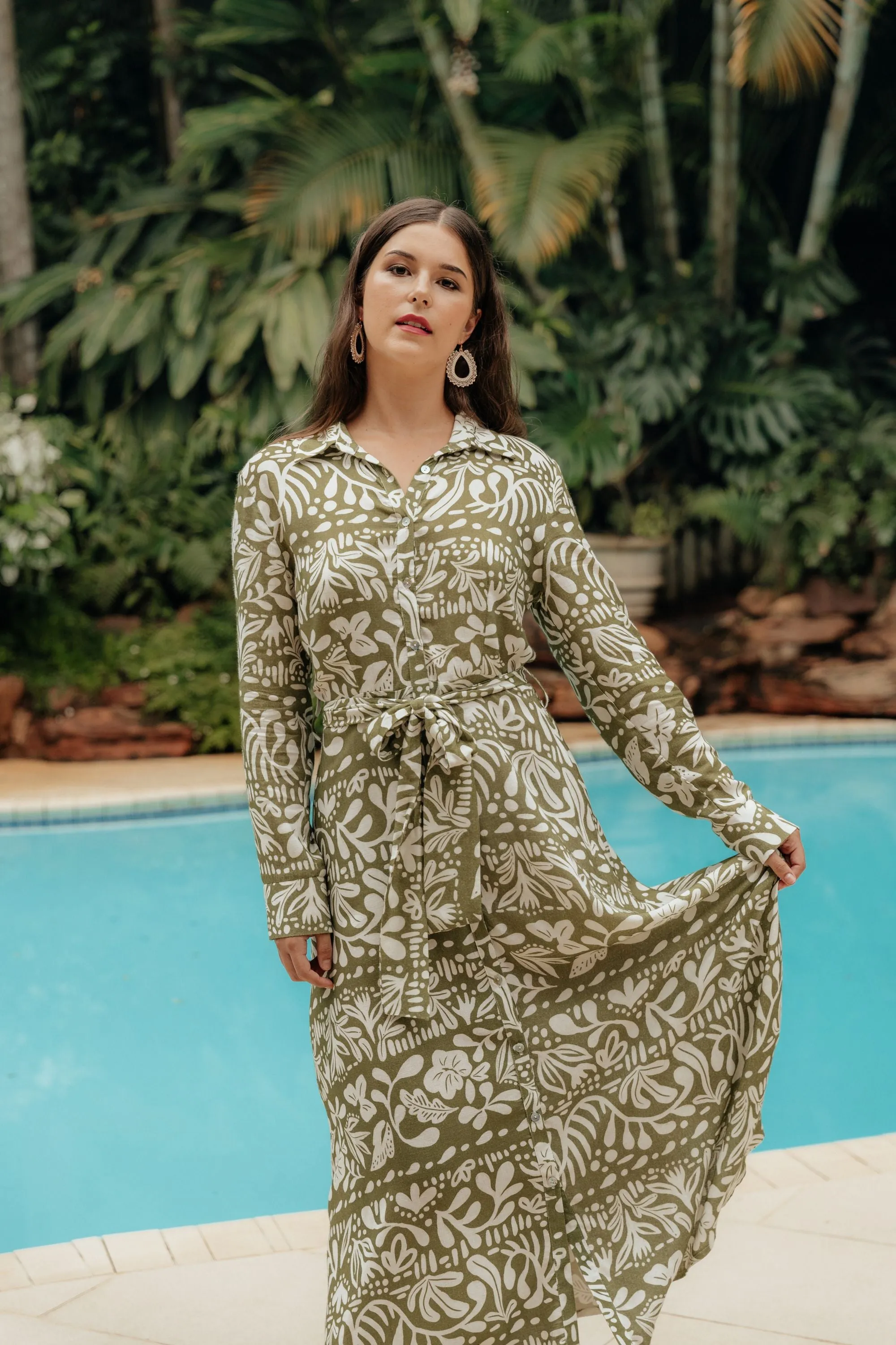 Annie Dress Olive Grove