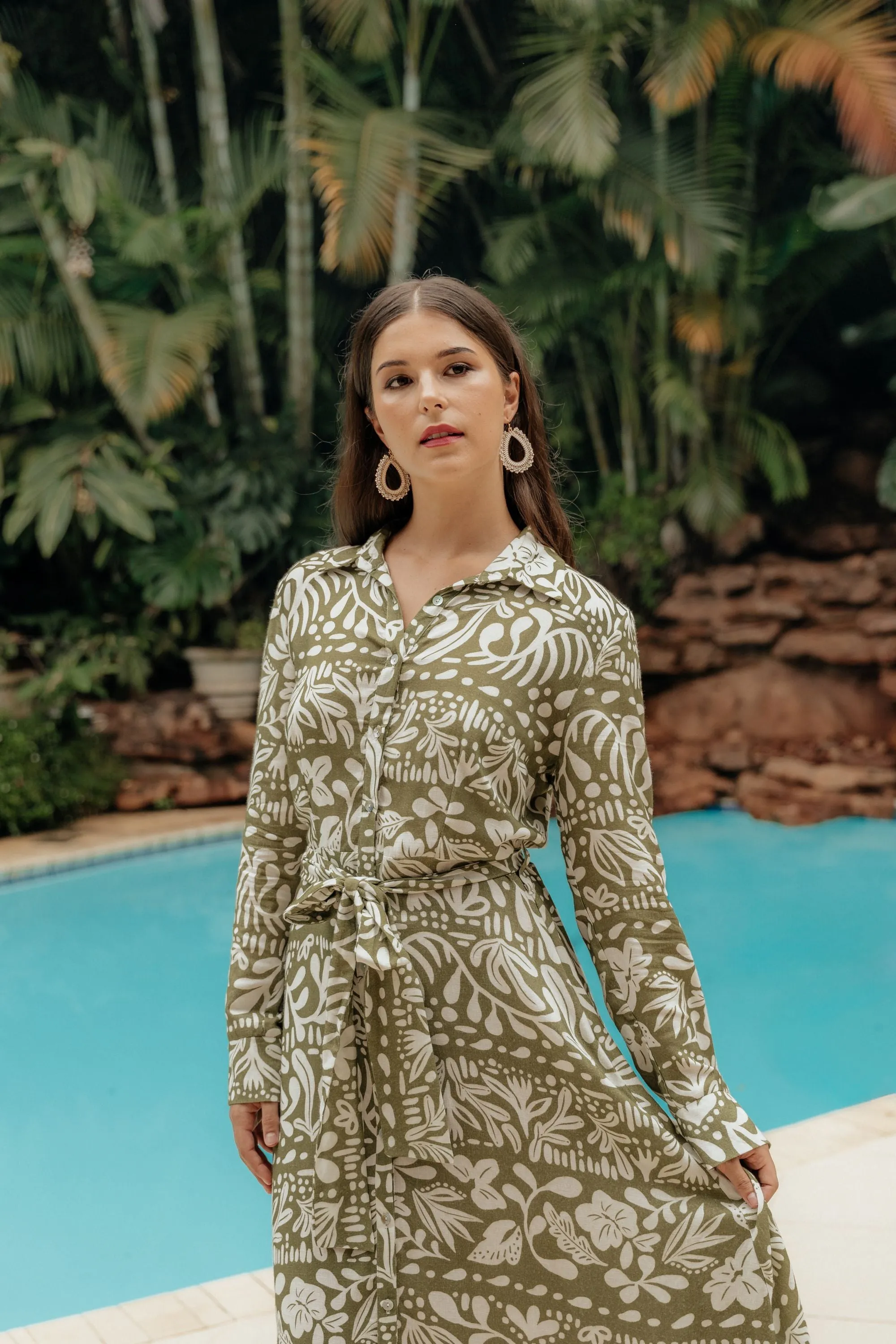 Annie Dress Olive Grove