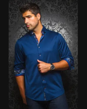 Au Noir Vega Navy Dress Shirt Navy