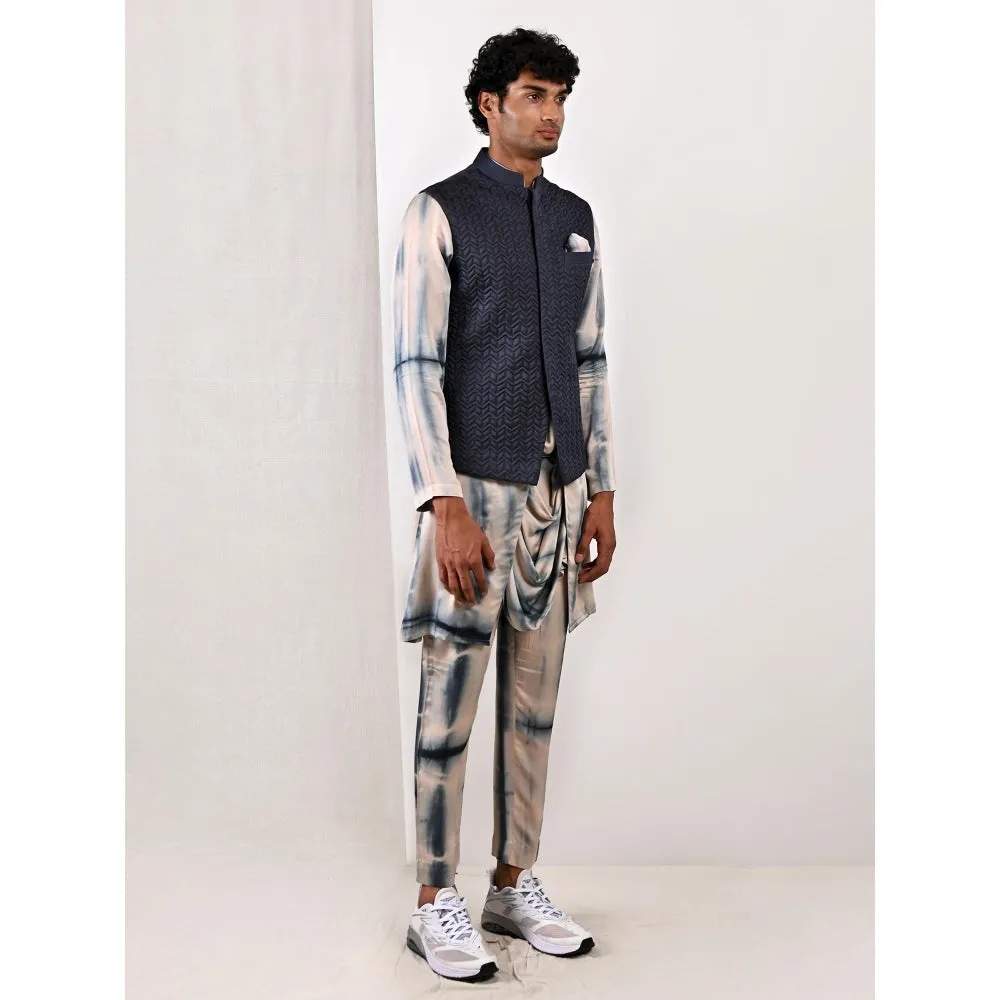 Bohame Aiden Tie Dye Cowl Kurta and Jacket (Set of 3)