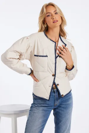 Brooklyn Whipstitch Quilted Jacket