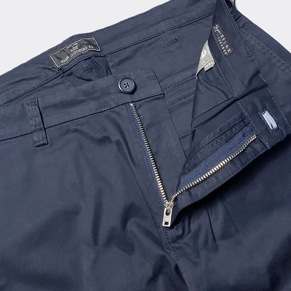 BZEN M.1038 EZ-ER RELAX TAPERED STRETCH CHINO-E0 NAVY