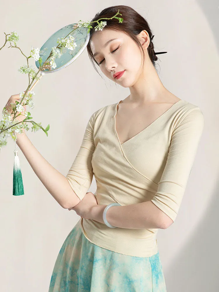 Classical Dance Elegant Chiffon Culottes Oriental Dance Performance Suit Practice Suit