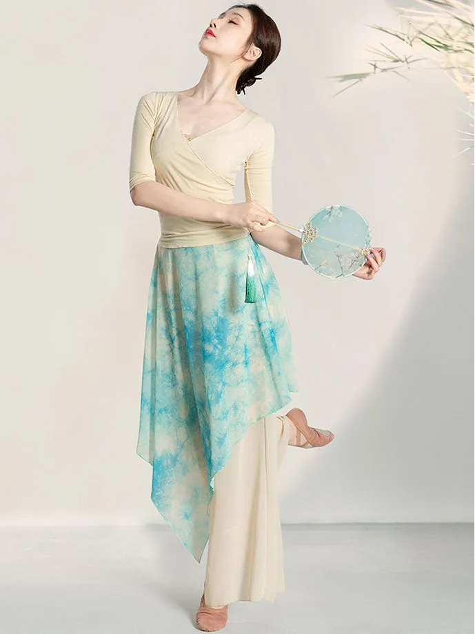 Classical Dance Elegant Chiffon Culottes Oriental Dance Performance Suit Practice Suit