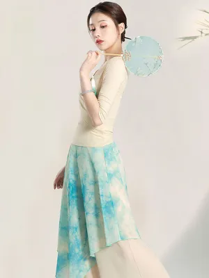 Classical Dance Elegant Chiffon Culottes Oriental Dance Performance Suit Practice Suit