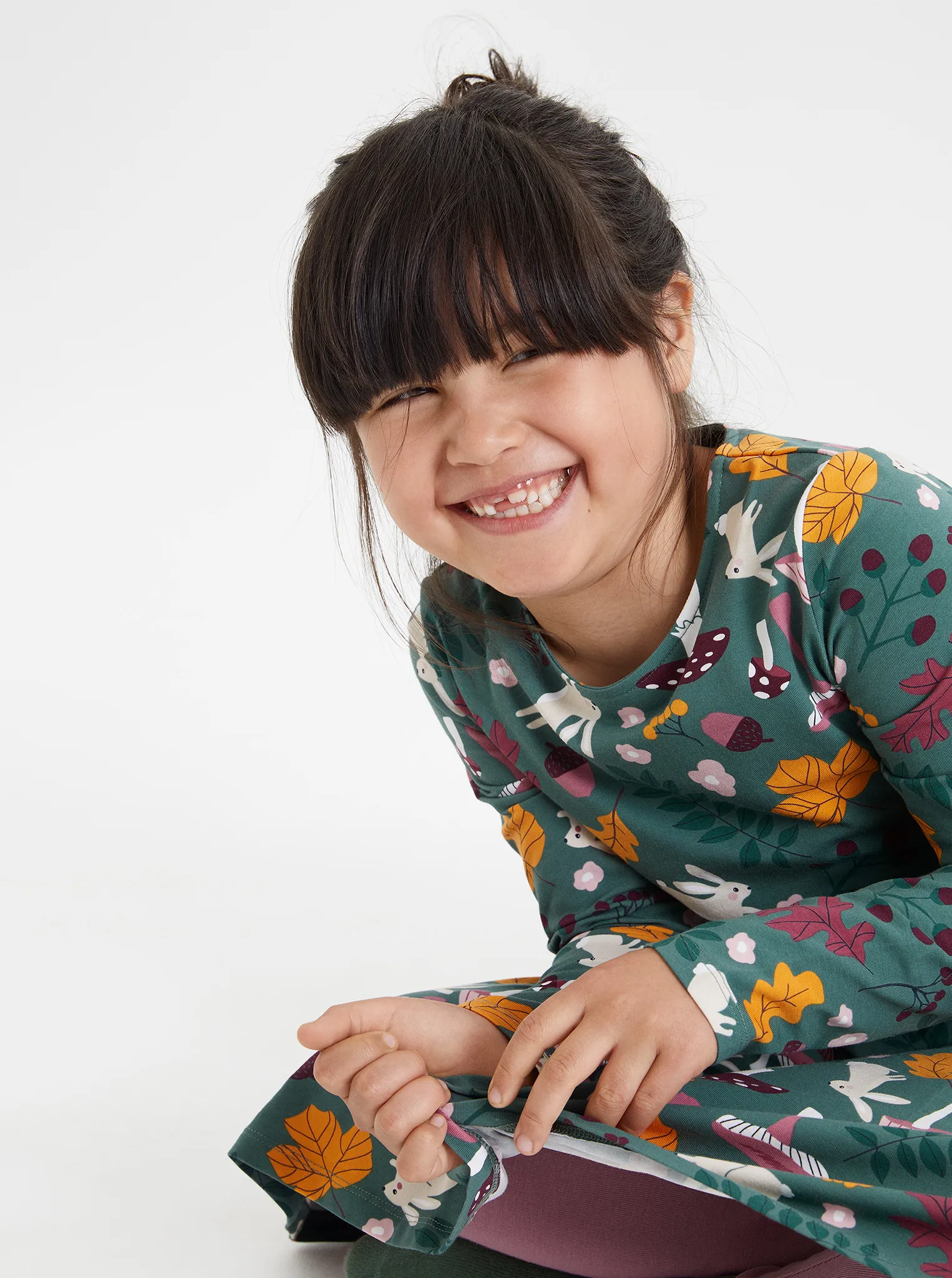 Forest Print Kids Dress