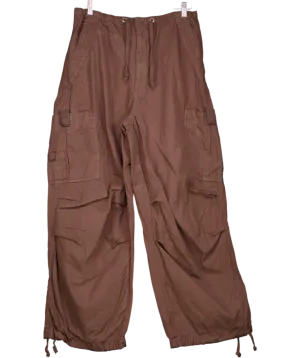 Jaded London Brown Parachute Cargo Trousers UK M