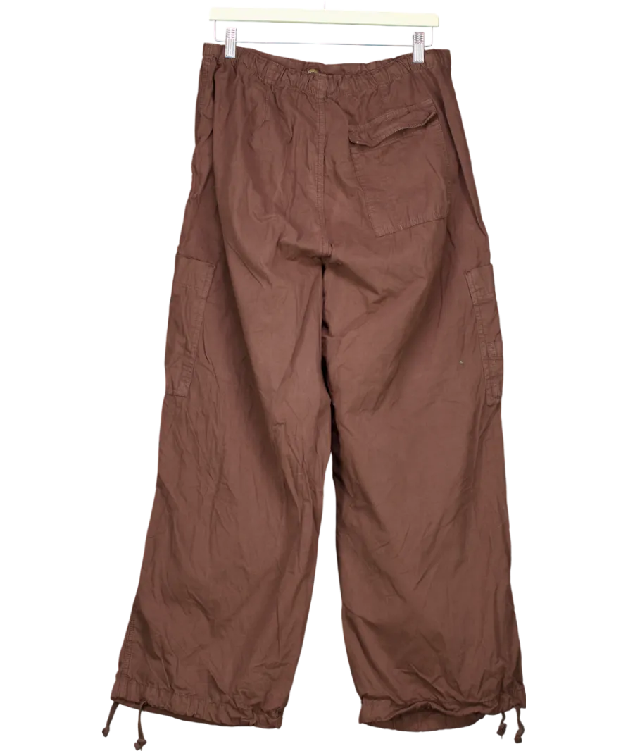 Jaded London Brown Parachute Cargo Trousers UK M