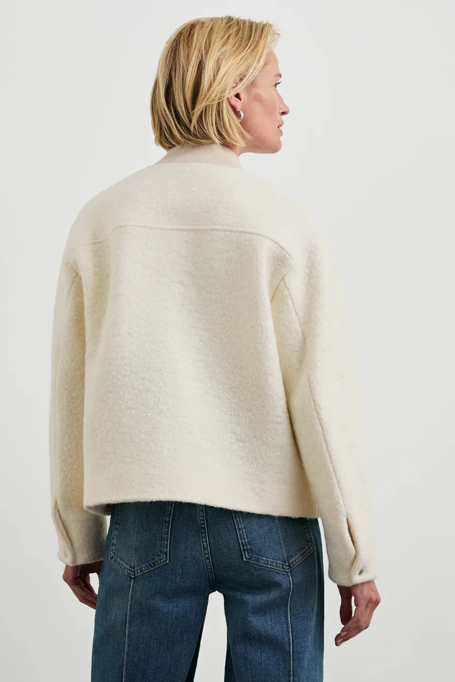 Kinsley Zip Up Jacket Ivory