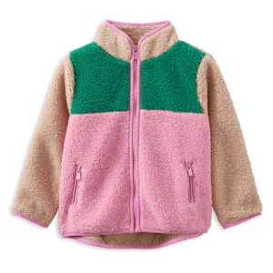 Milky Girls Colour Block Sherpa Jacket