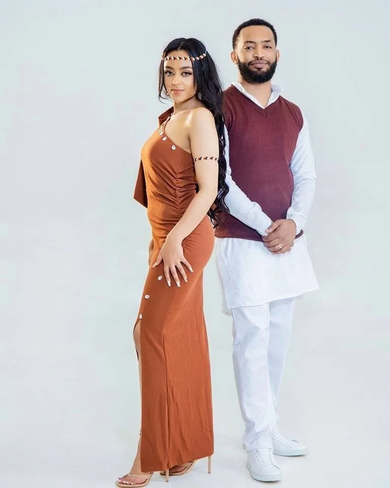 Oromo Couple's Outfit for Men and Women With Accessories Oromo Traditional Cloth Oromo Dress Habesha Cloth Habesha Kemis ሀበሻ