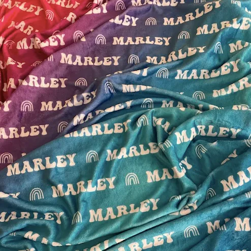 Sugar   Maple Plush Minky Fleece Personalized Blanket | Jewel Ombre