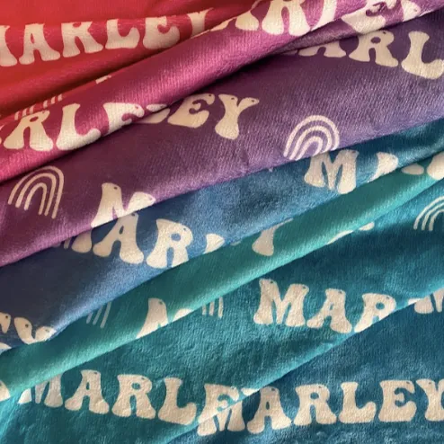 Sugar   Maple Plush Minky Fleece Personalized Blanket | Jewel Ombre