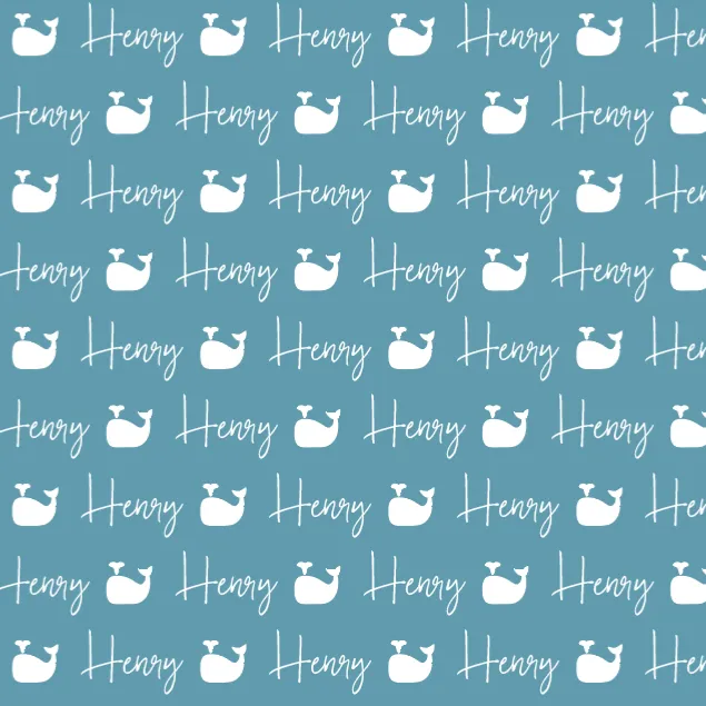 Sugar   Maple Plush Minky Fleece Personalized Blanket | Whale Icon Repeating Name