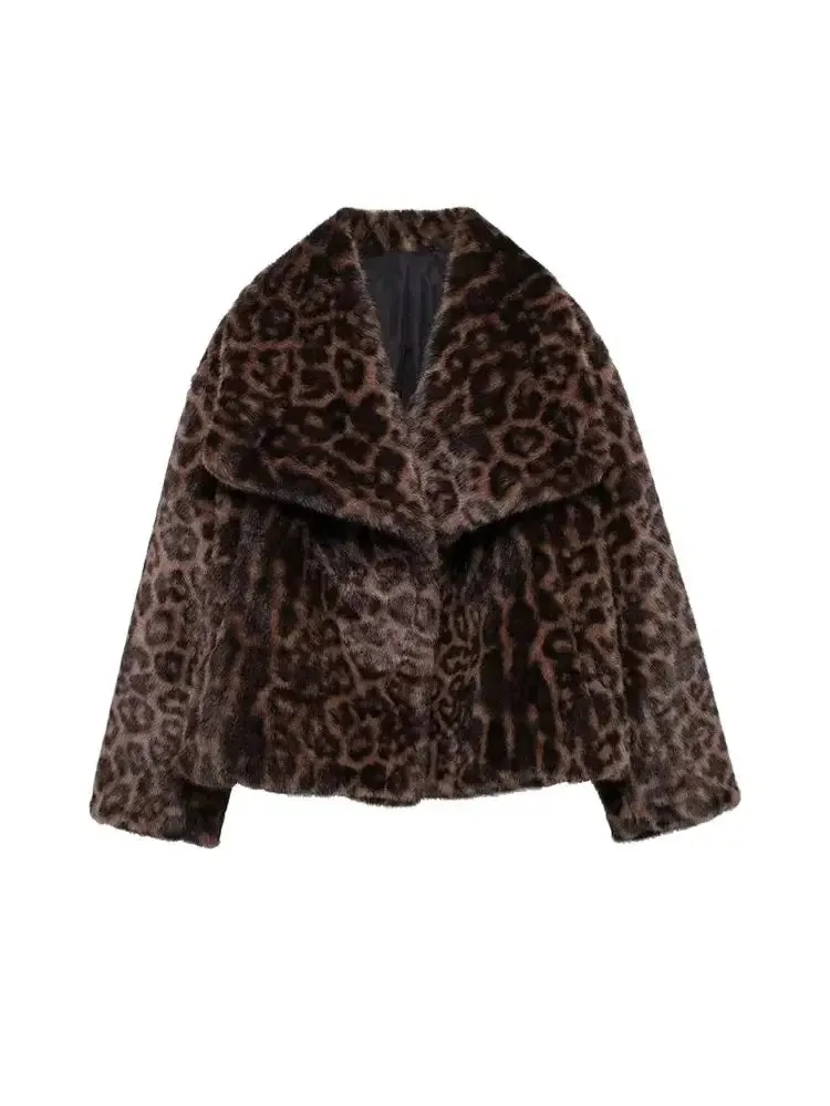 Suzy Sleeze Faux Fur Leopard Jacket