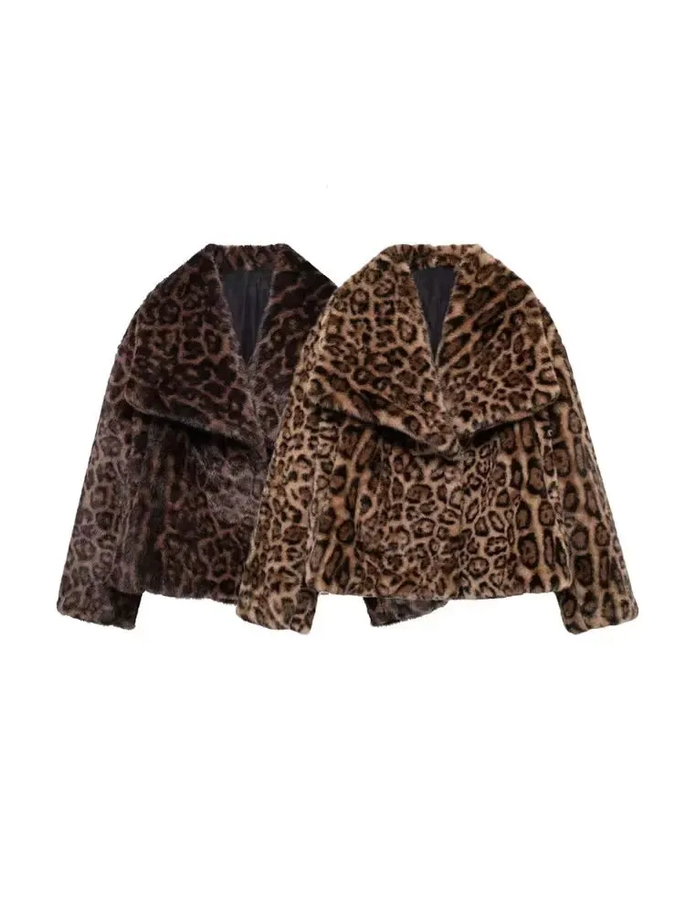 Suzy Sleeze Faux Fur Leopard Jacket
