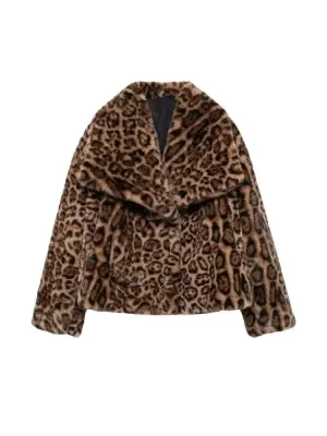 Suzy Sleeze Faux Fur Leopard Jacket