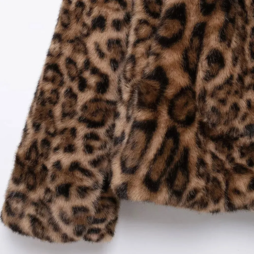 Suzy Sleeze Faux Fur Leopard Jacket