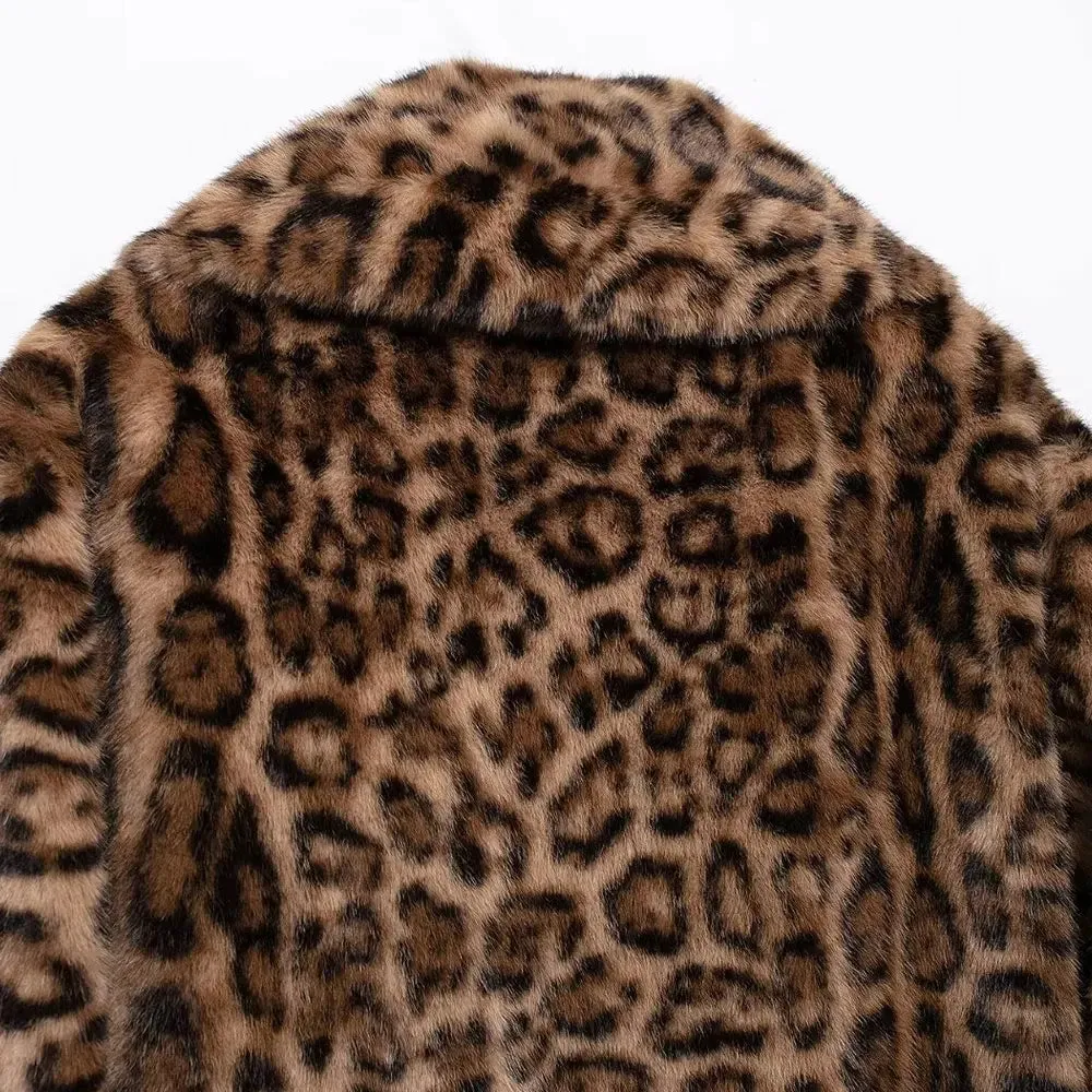 Suzy Sleeze Faux Fur Leopard Jacket