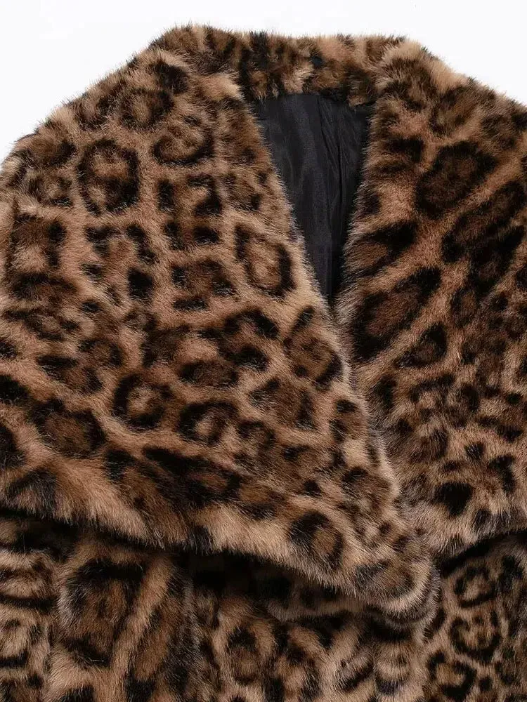 Suzy Sleeze Faux Fur Leopard Jacket