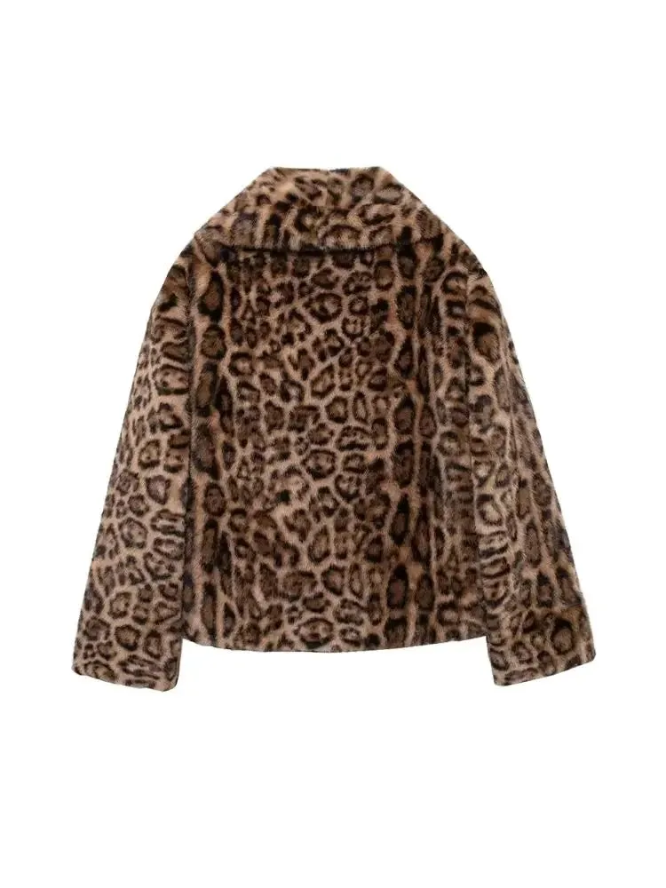 Suzy Sleeze Faux Fur Leopard Jacket