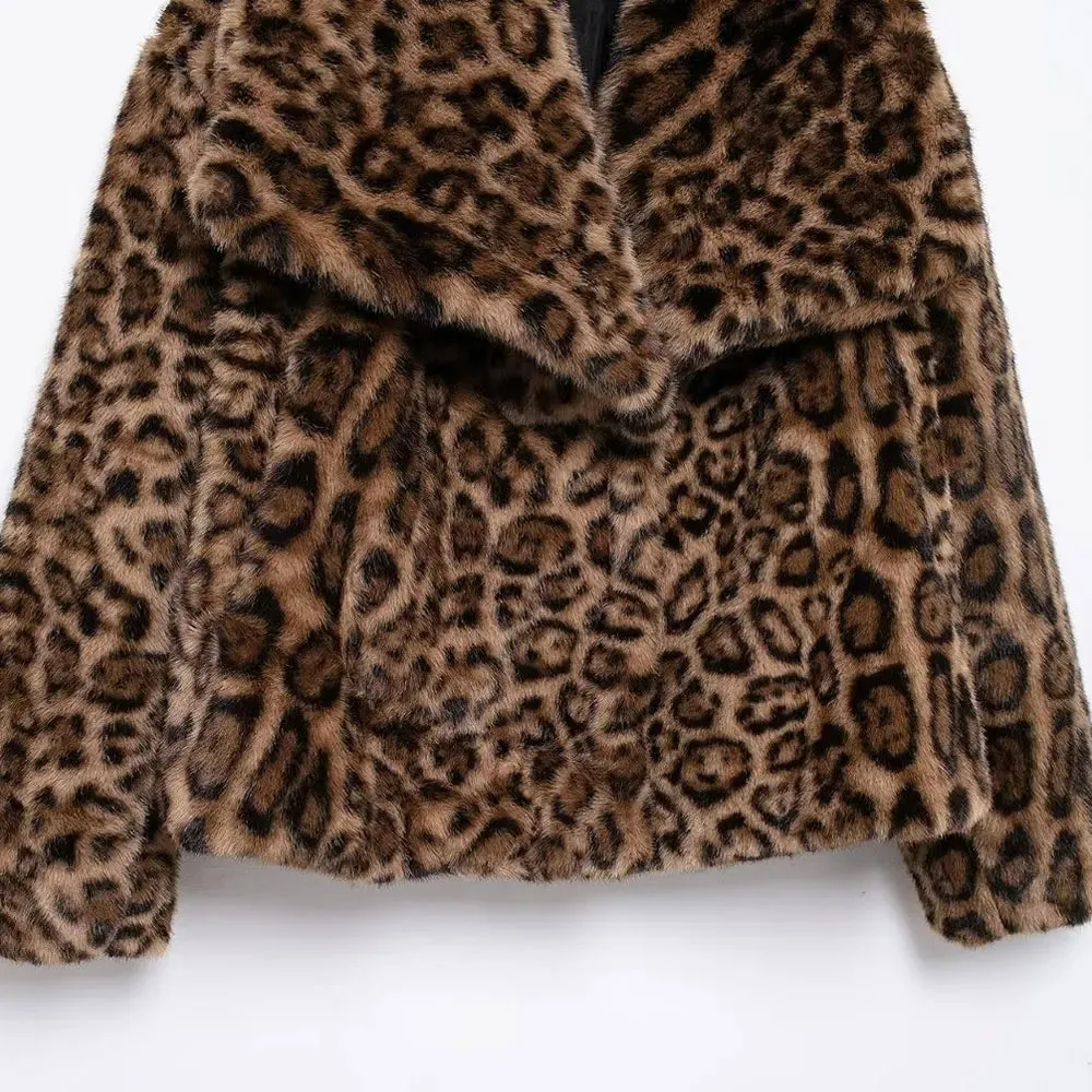 Suzy Sleeze Faux Fur Leopard Jacket