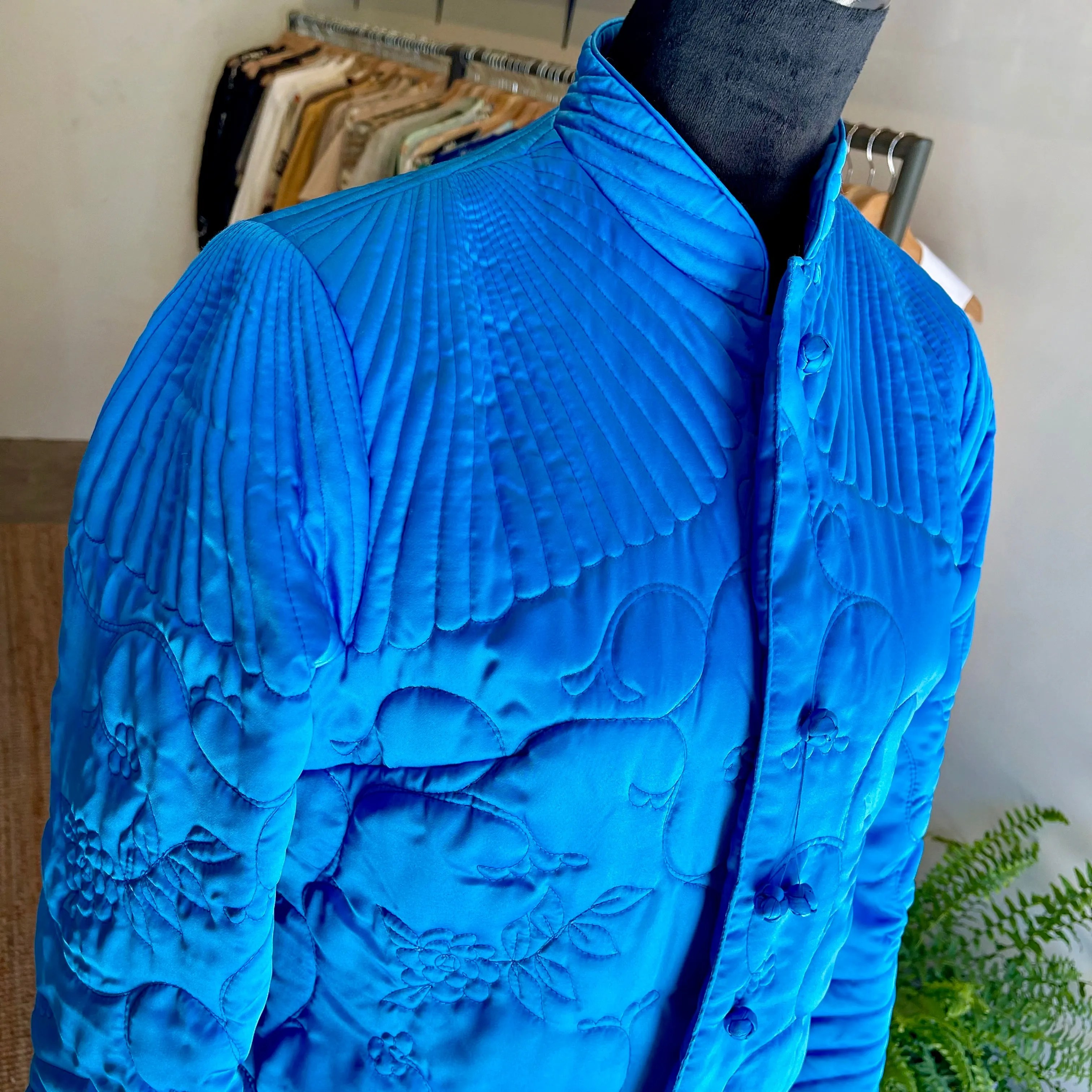 Vintage Quilted Satin Jacket 70’s