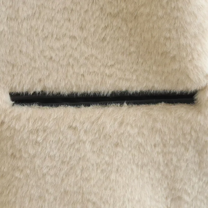 Womens Cozy Faux Fur Coat
