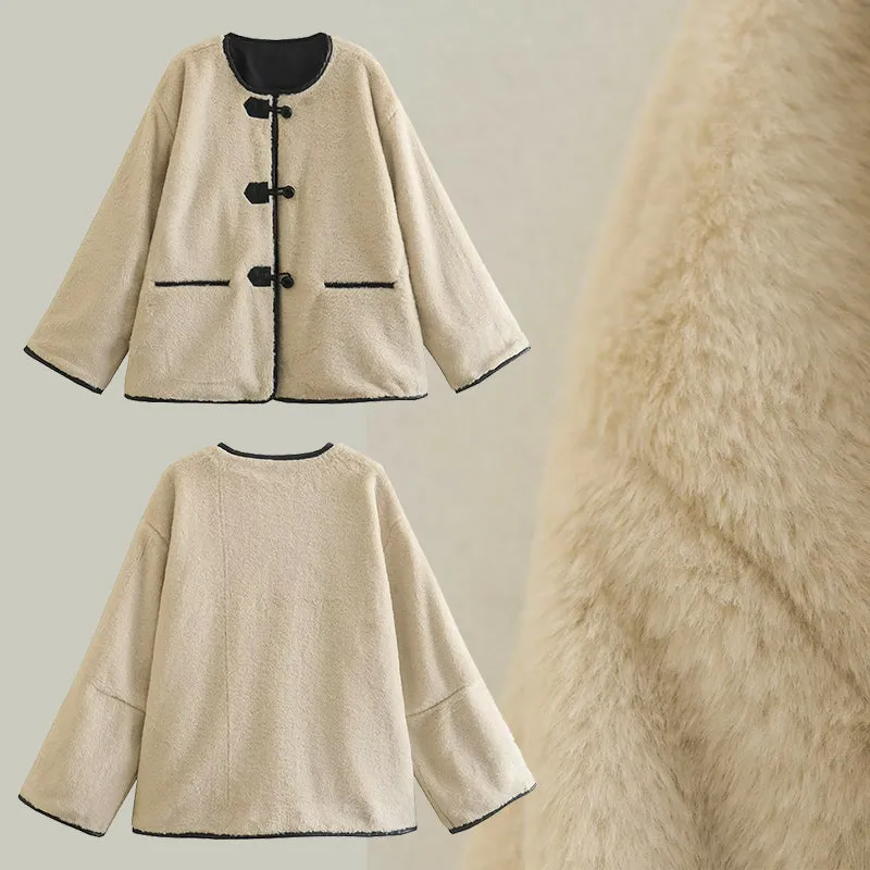 Womens Cozy Faux Fur Coat