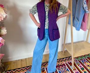 Wool Gilet - Violet