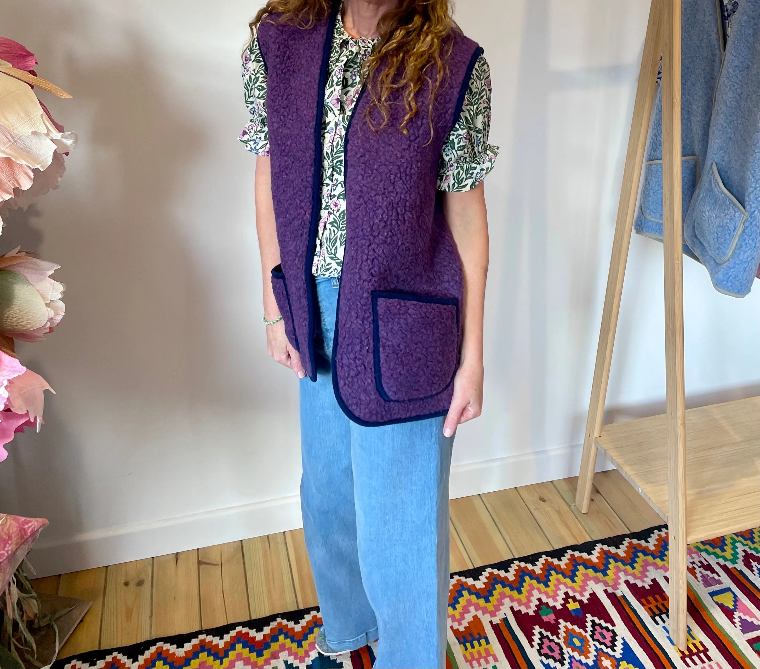 Wool Gilet - Violet